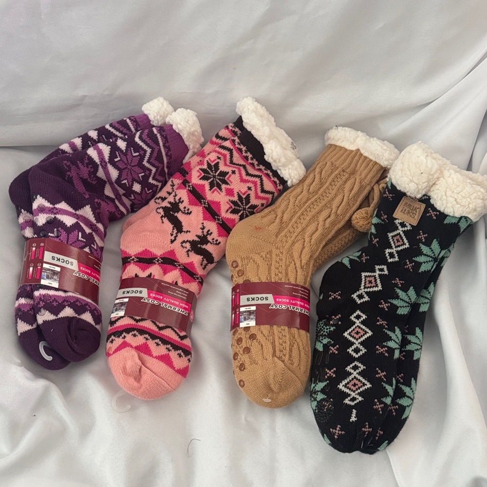 Cozy Patterned Winter Socks Set
